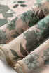 Western Allover Floral Print Sheer Long Sleeve Mesh Top