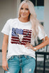 Western Americana Bull Skull Graphic Short Sleeve Tee