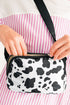 Western Animal Print Nylon Crescent Adjustable Crossbody Bag