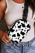 Western Animal Print Nylon Crescent Adjustable Crossbody Bag