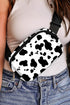 Western Animal Print Nylon Crescent Adjustable Crossbody Bag