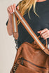 Western Animal Print Patchwork Faux Leather Functional Backpack