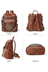 Western Animal Print Patchwork Faux Leather Functional Backpack