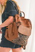 Western Animal Print Patchwork Faux Leather Functional Backpack