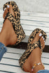 Western Animal Print Platform Wedge Flip Flops