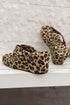 Western Animal Print Platform Wedge Flip Flops