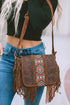 Western Aztec Pattern Fringe Tassel Shoulder Bag