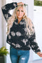 Western Aztec Pattern Zipper Collared Sherpa Fleece Jacket
