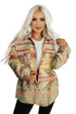 Western Aztec Print Button Flap Pocket Jacket