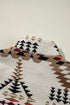 Western Aztec Print Fleece Stand Neck Zip Up Jacket