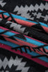 Western Aztec Print Fleece Zip Up Collar Jacket