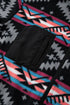Western Aztec Print Fleece Zip Up Collar Jacket
