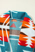 Western Aztec Print Lapel Bell Sleeve Jacket