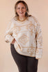 Western Aztec Print Loose Fit Pullover Sweater