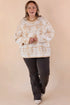 Western Aztec Print Loose Fit Pullover Sweater
