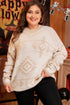 Western Aztec Print Loose Fit Pullover Sweater
