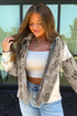Western Aztec Print Mixed Panel Patchwork Hooded Jacket