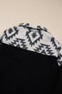 Western Aztec Print Patchwork Button Down Corduroy Jacket