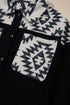 Western Aztec Print Patchwork Button Down Corduroy Jacket