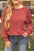 Western Aztec Print Patchwork Drop Shoulder High Low Sweatshirt