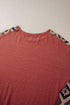 Western Aztec Print Patchwork Drop Shoulder High Low Sweatshirt