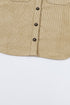 Western Aztec Print Patchwork Frayed Edge Corduroy Jacket