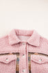 Western Aztec Print Sherpa Spliced Fleece Pocket Jacket