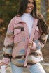 Western Aztec Print Sherpa Spliced Fleece Pocket Jacket