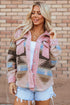 Western Aztec Print Sherpa Spliced Fleece Pocket Jacket