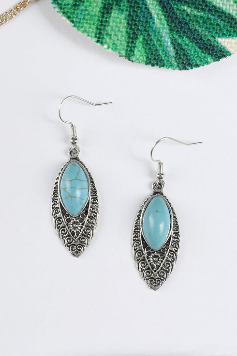 Western Bohemian Antique Style Arabesque Drop Earrings