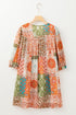 Western Bohemian Paisley Mixed Print Loose Mini Dress