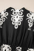 Western Bohemian Paisley Print A-Line Midi Dress