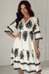 Western Bohemian Paisley Print A-Line Midi Dress