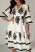 Western Bohemian Paisley Print A-Line Midi Dress