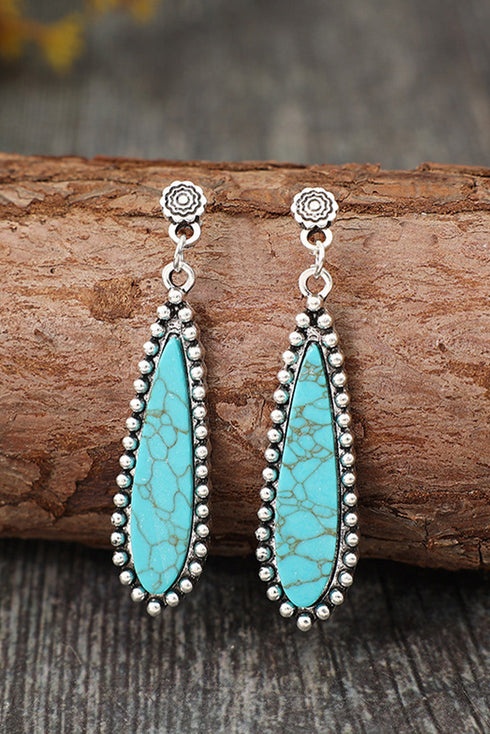 Western Bohemian Vintage Inspired Alloy Stone Earrings