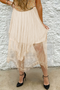 Western Boho Cascading Tiered Lace High Waisted Maxi Skirt