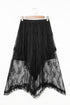 Western Boho Cascading Tiered Lace High Waisted Maxi Skirt