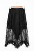 Western Boho Cascading Tiered Lace High Waisted Maxi Skirt