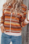 Western Boho Striped Zip Up Long Sleeve Jacket