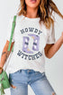 Western Boot Graphic Print Crewneck Short Sleeve Tee