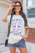 Western Boot Graphic Print Crewneck Short Sleeve Tee