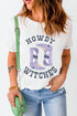 Western Boot Graphic Print Crewneck Short Sleeve Tee