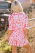Western Boot Print Short Sleeve Ruffled Shorts Pajama Set