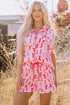 Western Boot Print Short Sleeve Ruffled Shorts Pajama Set