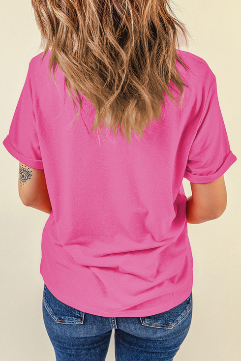 Western Boots Bow Graphic Print Casual Short Sleeve Tee