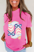 Western Boots Bow Graphic Print Casual Short Sleeve Tee