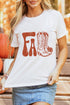 Western Boots Print Crew Neck Graphic Tee