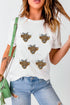 Western Bow Heifer Graphic Short Sleeve Crew Neck Tee
