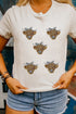 Western Bow Heifer Graphic Short Sleeve Crew Neck Tee