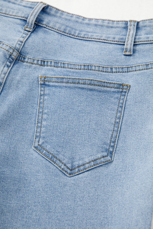 Western Bowknot Detail Boyfriend Cargo Denim Jeans